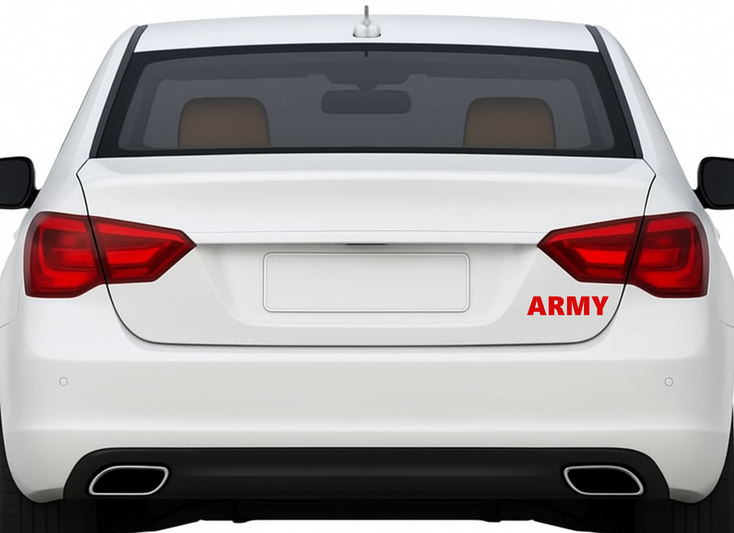 Smeeps ARMY Text Sticker – 13.1 x 3 cm Bold Red Vinyl Decal | Car Decal | Military Style Lettering | Waterproof & UV-Resistant Design