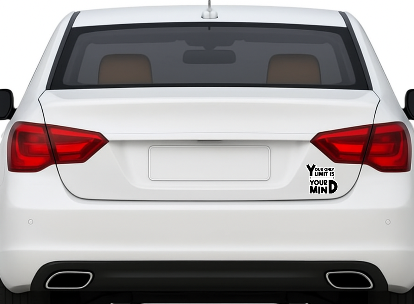 Smeeps “Your Only Limit Is Your Mind” Motivational Sticker – Premium Vinyl Decal for Car, Bike, Laptop | Waterproof & Durable