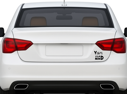 Smeeps “Your Only Limit Is Your Mind” Motivational Sticker – Premium Vinyl Decal for Car, Bike, Laptop | Waterproof & Durable