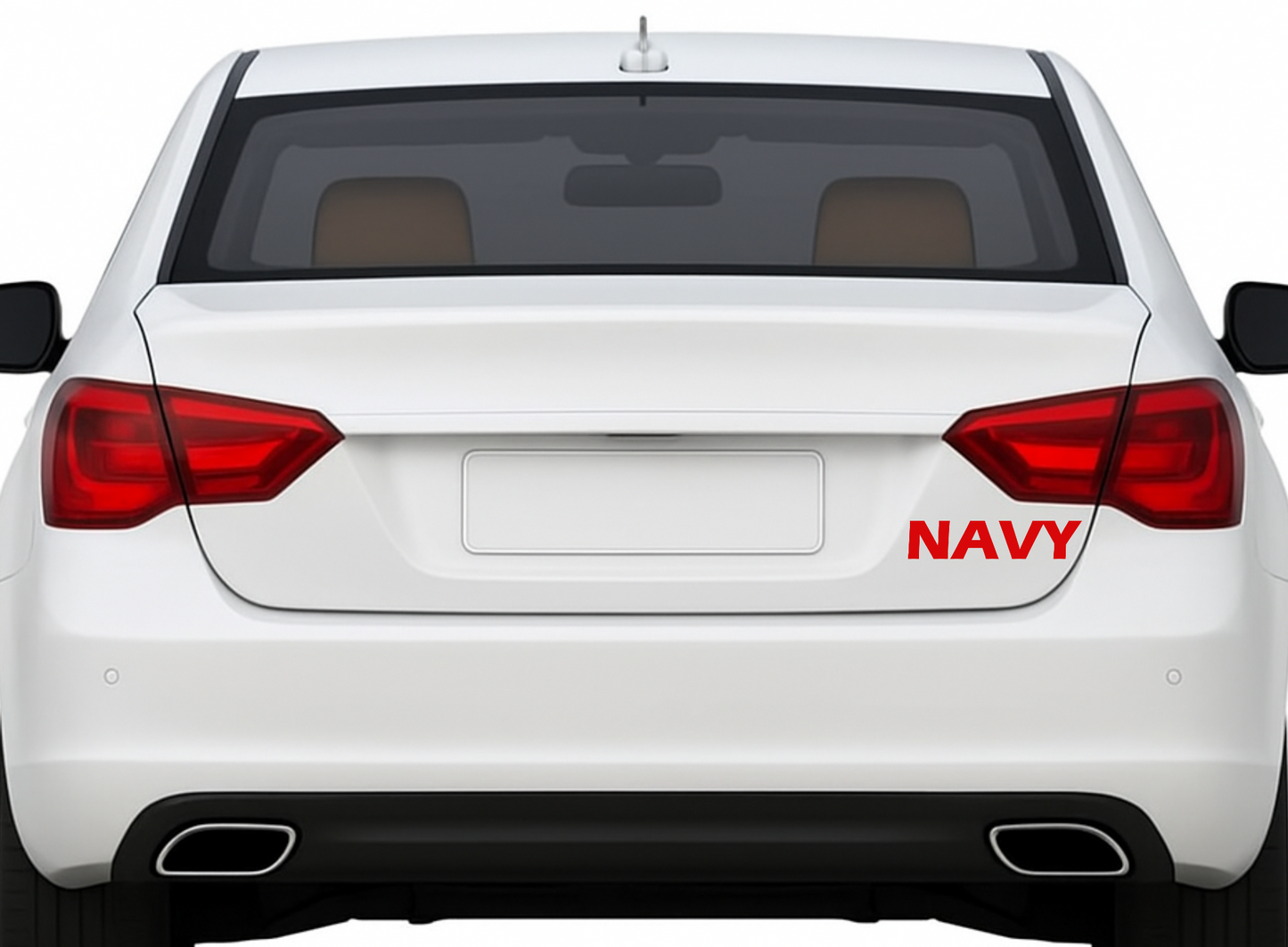 Smeeps NAVY Text Sticker – 13.8 x 3 cm Bold Red Vinyl Decal | Car & Bike Lettering | Military Style Design | Waterproof & UV-Resistant