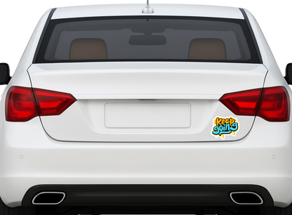 Smeeps Keep Going Sticker – 10.16 x 8.13 cm Motivational Vinyl Decal | Positive Quote Car & Bike Sticker | Waterproof & Durable