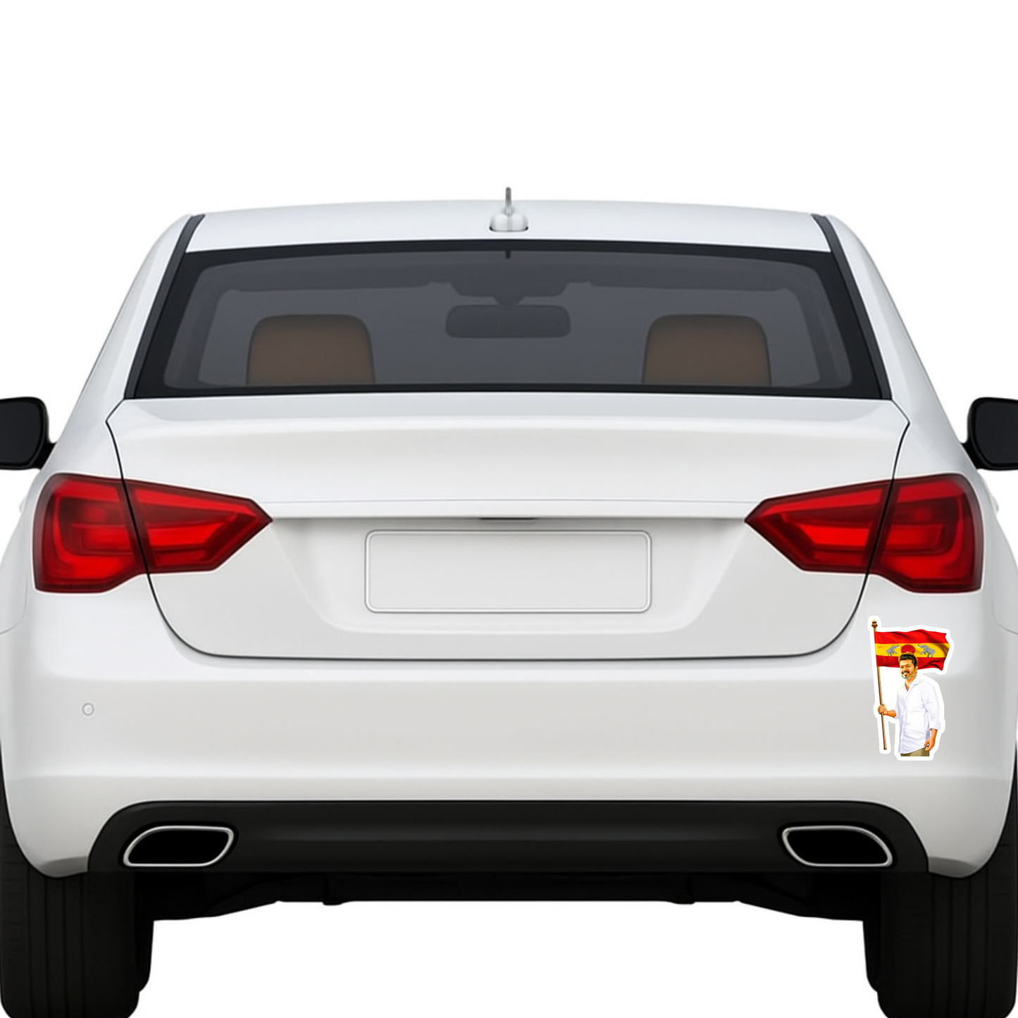 Smeeps Vijay Flag Sticker – 10.16 x 6.1 cm TVK Flag Vinyl Decal Tamil Political Theme Waterproof Bike & Car Sticker