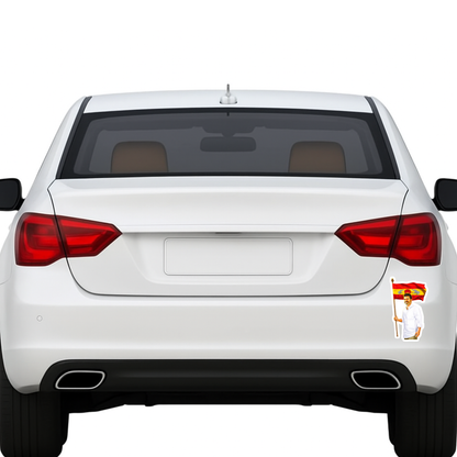 Smeeps Vijay Flag Sticker – 10.16 x 6.1 cm TVK Flag Vinyl Decal Tamil Political Theme Waterproof Bike & Car Sticker