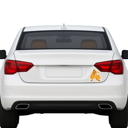 Smeeps Cool Monk Sticker – 8.64 x 10.16 cm Trendy Spiritual Vinyl Decal | Unique Saffron Robe Design | Waterproof & Durable