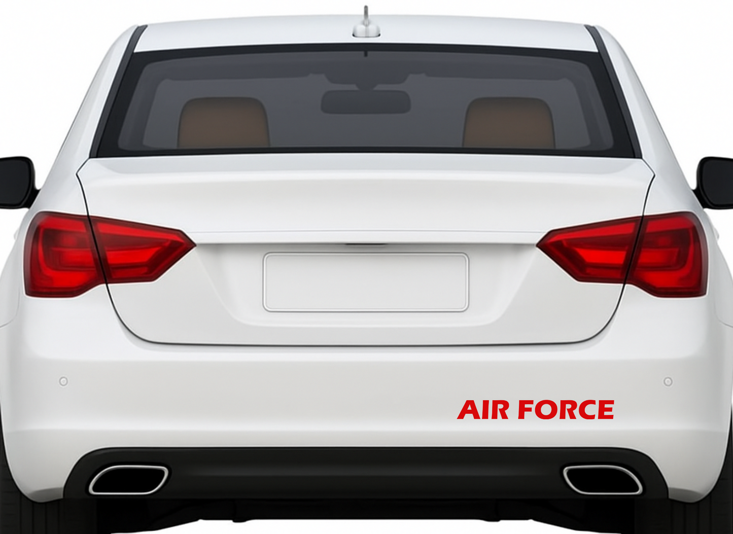 Smeeps Air Force Sticker – 24.3 x 3 cm Car Vinyl Decal | Bold Red Military Text Design | Waterproof & Durable