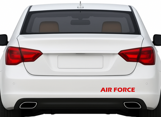 Smeeps Air Force Sticker – 24.3 x 3 cm Car Vinyl Decal | Bold Red Military Text Design | Waterproof & Durable