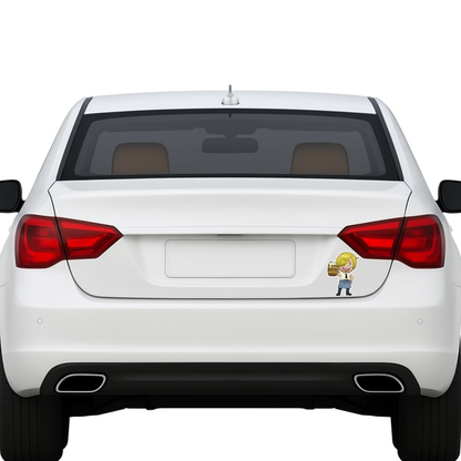 Smeeps Sanji Chibi Sticker – 10.42 x 7.62 cm Car & Bike Vinyl Decal | Cute Anime Chef Design | Waterproof & Durable