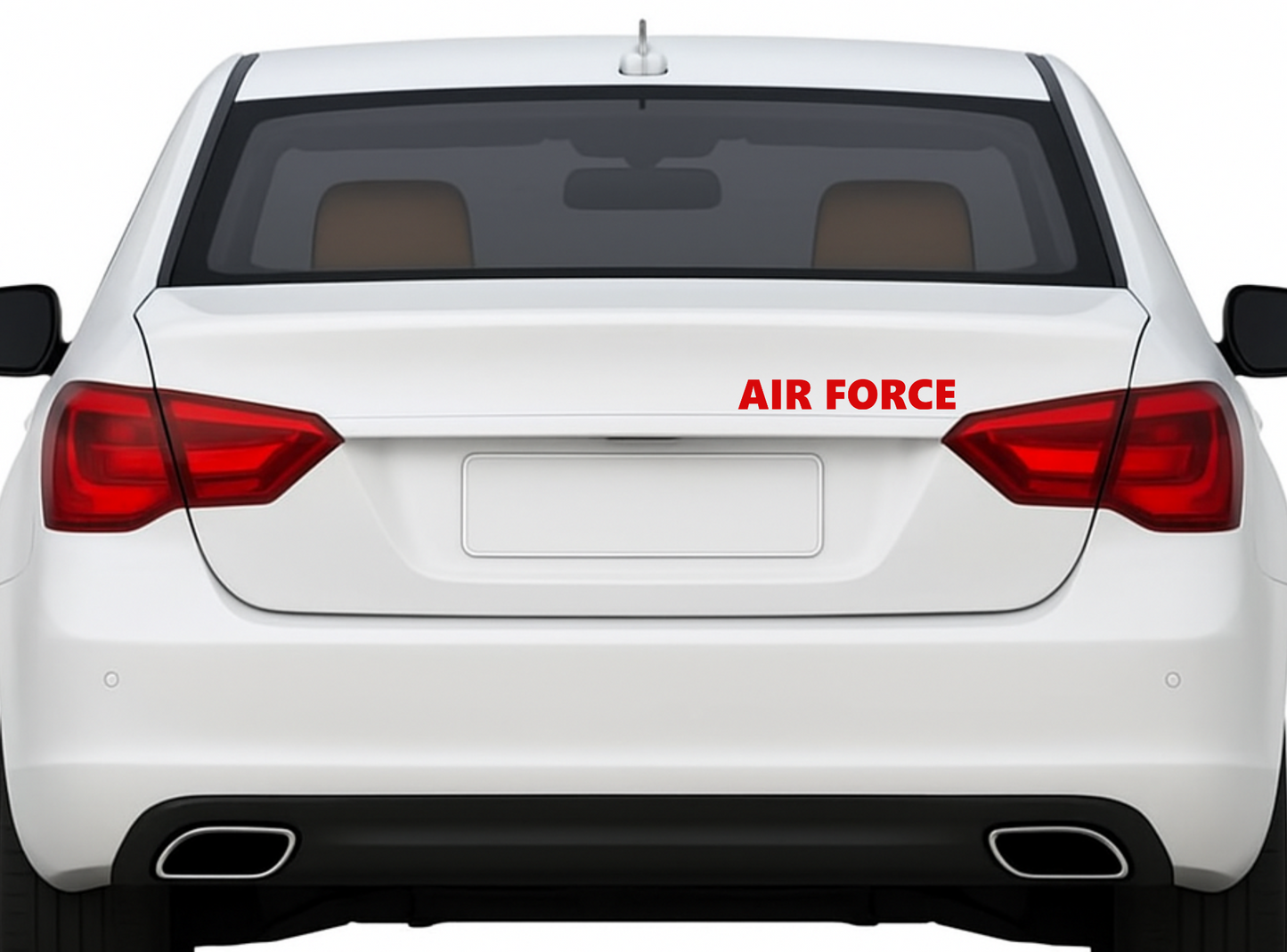 Smeeps Air Force Sticker – 21.6 x 3 cm Car Vinyl Decal | Bold Red Military Text Design | Waterproof & Durable