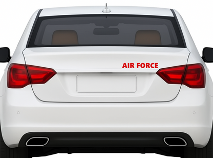 Smeeps Air Force Sticker – 21.6 x 3 cm Car Vinyl Decal | Bold Red Military Text Design | Waterproof & Durable