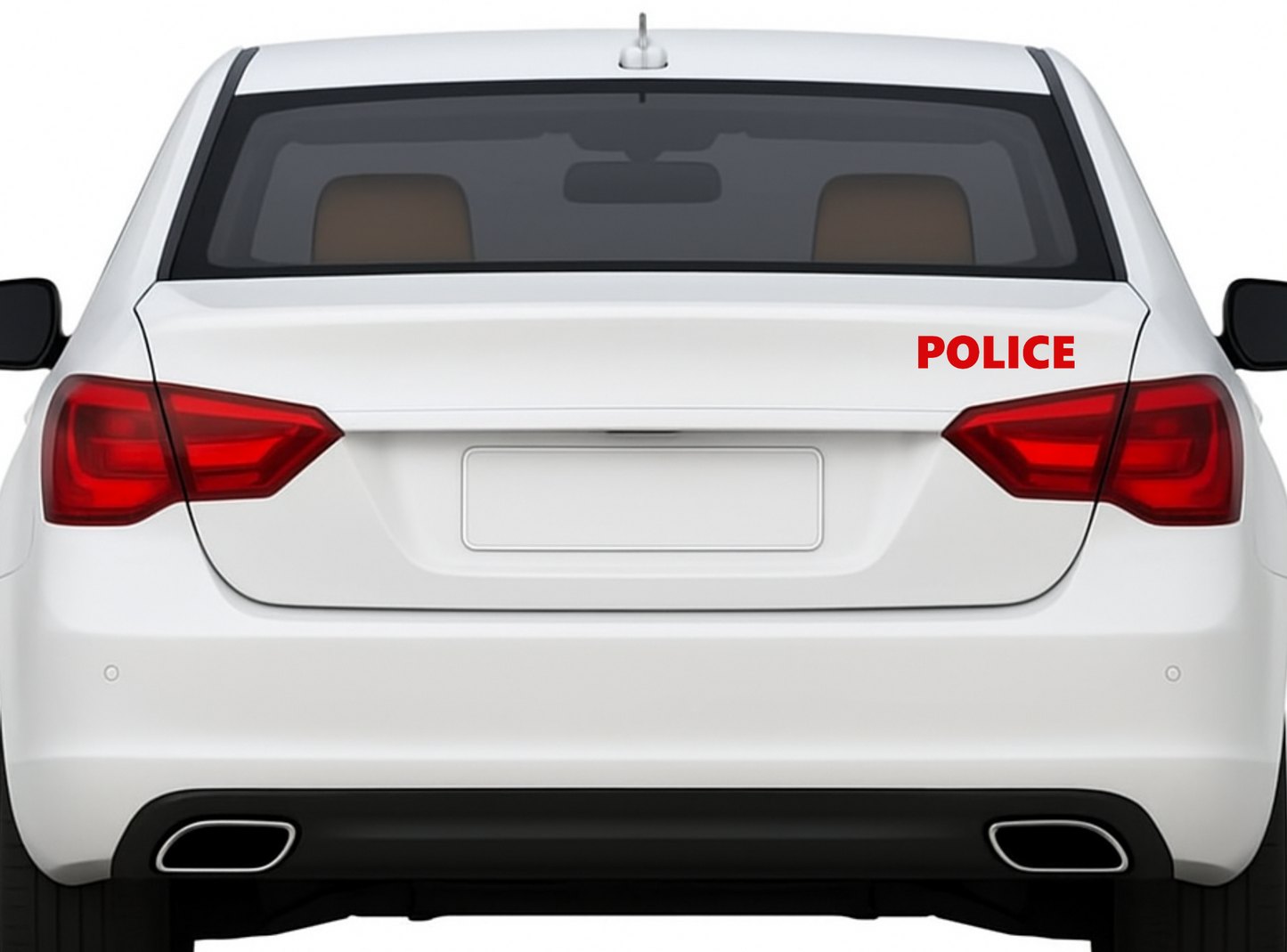 Smeeps POLICE Sticker – 14.3 x 3 cm Car & Bike Vinyl Decal | Bold Red Text Design | Waterproof & Durable Label