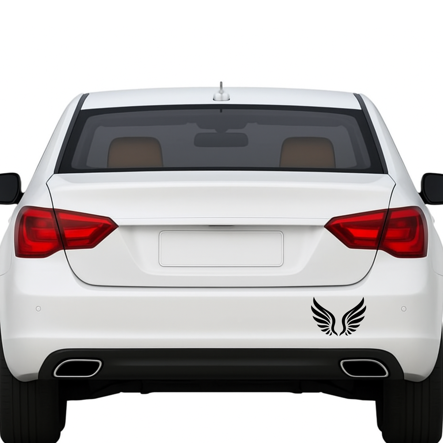 Smeeps Angel Wings Sticker – 11.43 x 8.13 cm Car & Bike Vinyl Decal | Stylish Black Wing Design | Waterproof & Durable