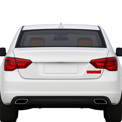 Smeeps Wasted Sticker – 12.7 x 3.81 cm Car & Bike Vinyl Decal | Bold Red Typography Design | Waterproof & Durable