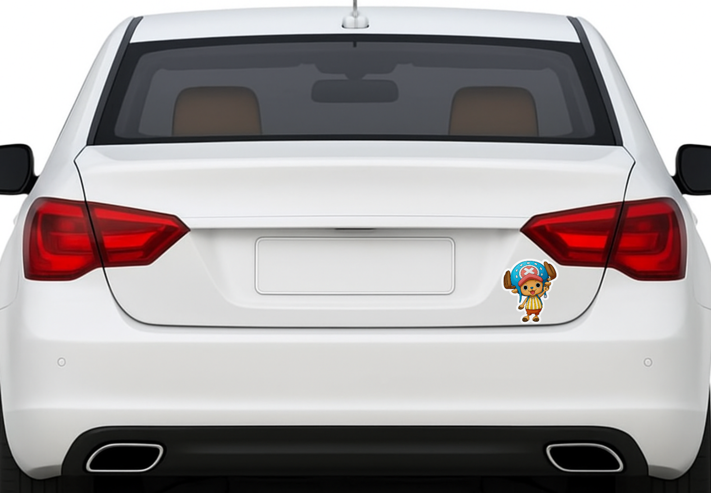 Smeeps Chopper One Piece Sticker – 8.89 x 10.16 cm Cute Anime Car & Bike Decal | Waterproof & UV Resistant