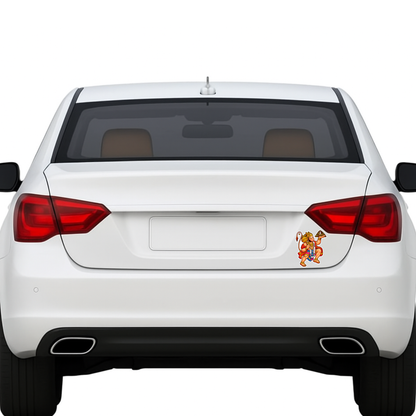 Smeeps Lord Hanuman Sticker – 11.43 x 9.65 cm Car & Bike Vinyl Decal | Sankat Mochan Carrying Sanjeevani Design | Waterproof & Durable