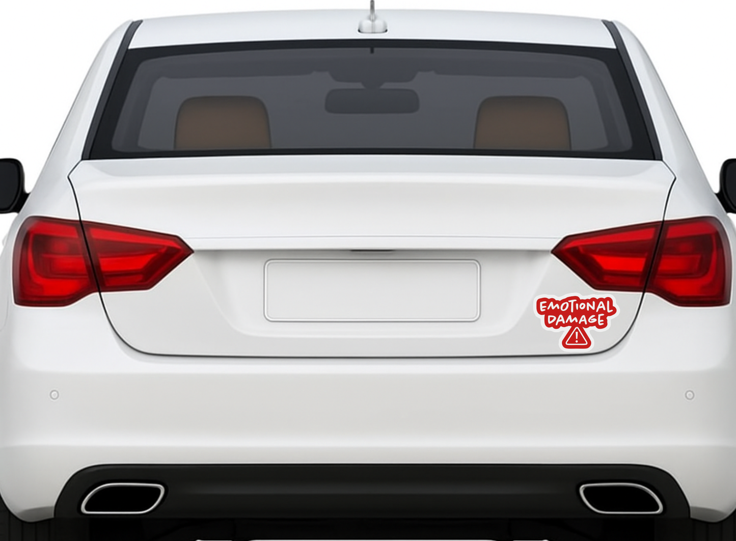 Smeeps “Emotional Damage” Sticker – 11.18 x 7.62 cm Funny Meme Vinyl Decal | Red Warning Style Design | Waterproof & UV-Resistant Car, Bike & Laptop Sticker
