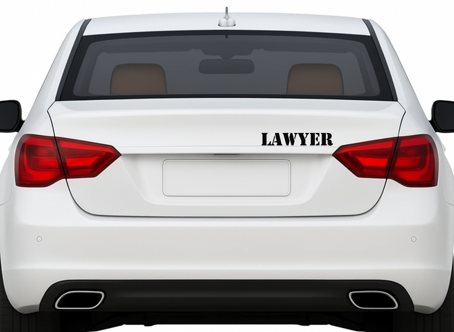 Smeeps LAWYER Text Sticker – 17 x 3 cm Bold Black Vinyl Decal | Car and Bike | Professional Lettering | Waterproof and UV-Resistant Design