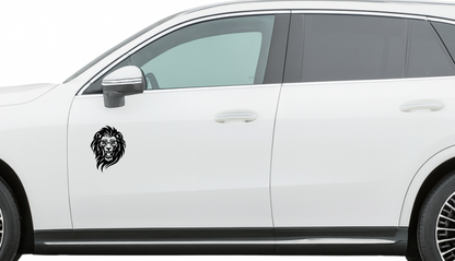 Smeeps Roaring Lion Face Sticker – 10.16 x 7.62 cm Car & Bike Vinyl Decal | Fierce Lion Head Design | Waterproof & Durable