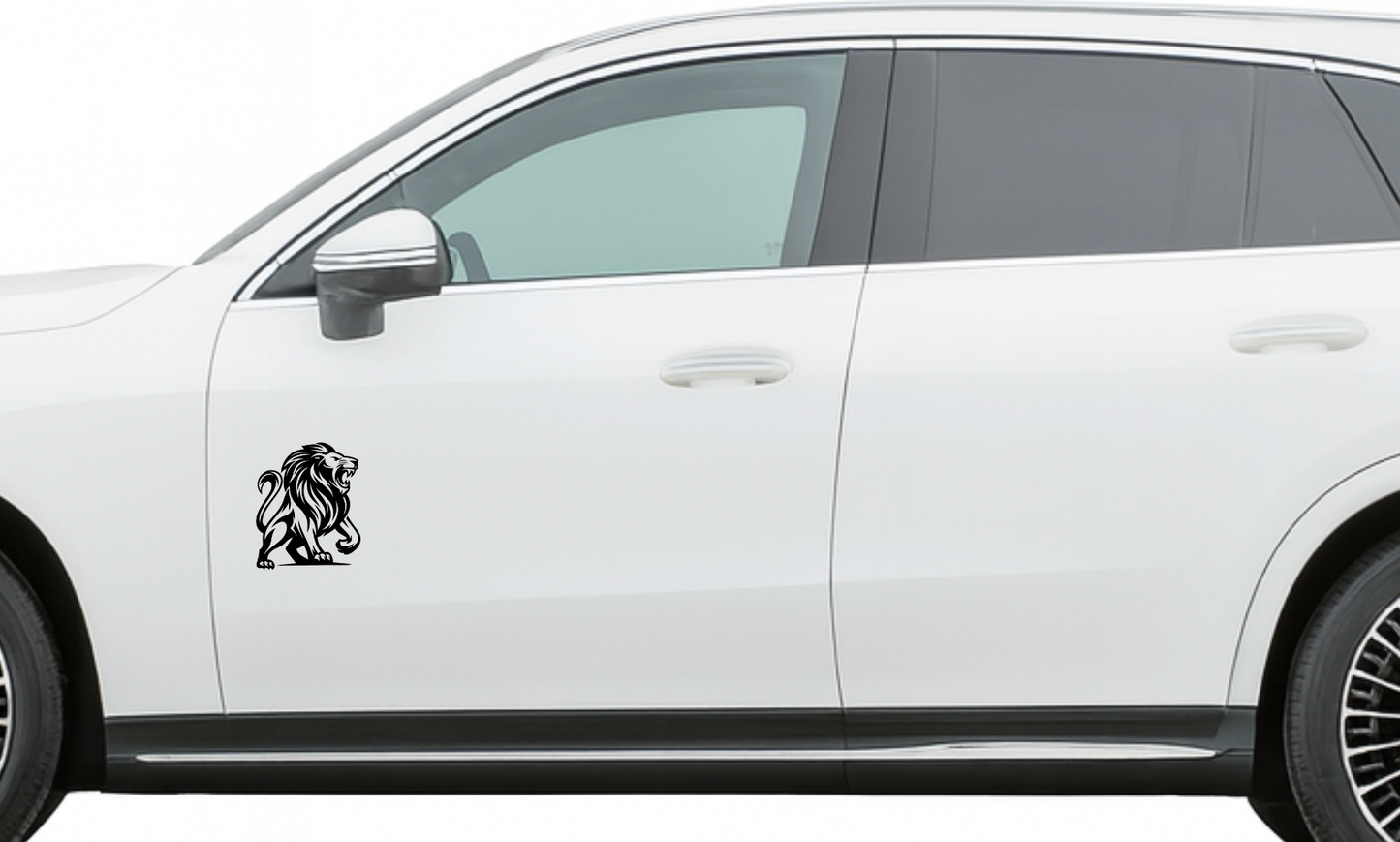 Smeeps Roaring Lion Sticker – 10.16 x 8.39 cm Car & Bike Vinyl Decal | Majestic Standing Lion Design | Waterproof & Durable
