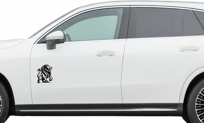 Smeeps Roaring Lion Sticker – 10.16 x 8.39 cm Car & Bike Vinyl Decal | Majestic Standing Lion Design | Waterproof & Durable