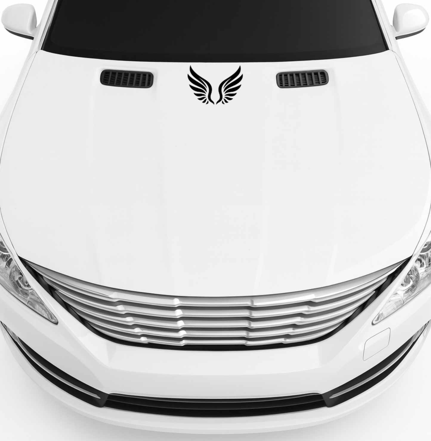 Smeeps Angel Wings Sticker – 11.43 x 8.13 cm Car & Bike Vinyl Decal | Stylish Black Wing Design | Waterproof & Durable