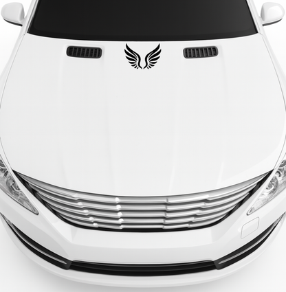 Smeeps Angel Wings Sticker – 11.43 x 8.13 cm Car & Bike Vinyl Decal | Stylish Black Wing Design | Waterproof & Durable