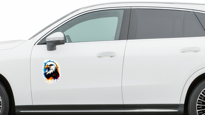 Smeeps Color Splash Eagle Sticker – 13.97 x 10.67 cm Car & Bike Vinyl Decal | Vibrant Artistic Eagle Design | Waterproof & Durable