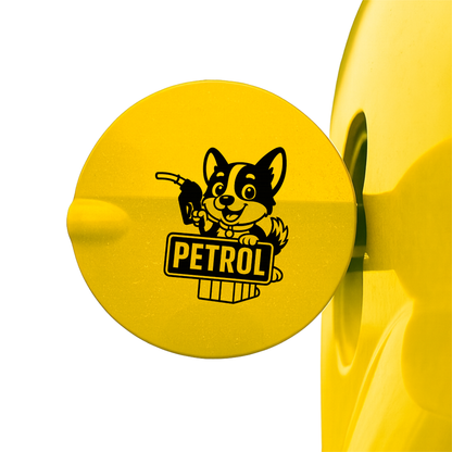 Smeeps Cute Dog Petrol Sticker – 10.16 x 8.64 cm Fuel Cap Vinyl Decal | Car & Bike Petrol Only Indicator | Waterproof & Durable