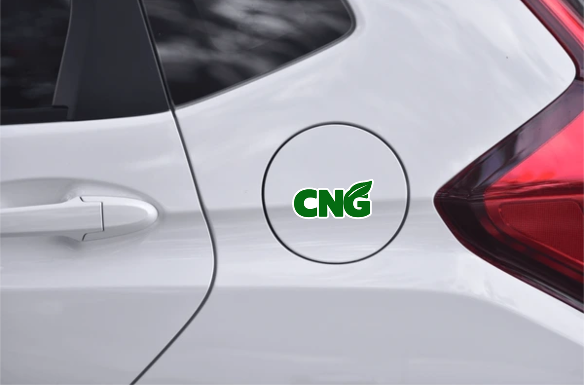Smeeps CNG Vinyl Sticker – 11.69 × 5.85 cm (4.6 × 2.3 Inch) Waterproof Fuel Type Sticker for Car Fuel Lid, Bike & Vehicle | UV Resistant | Wash Proof | Pack of 1
