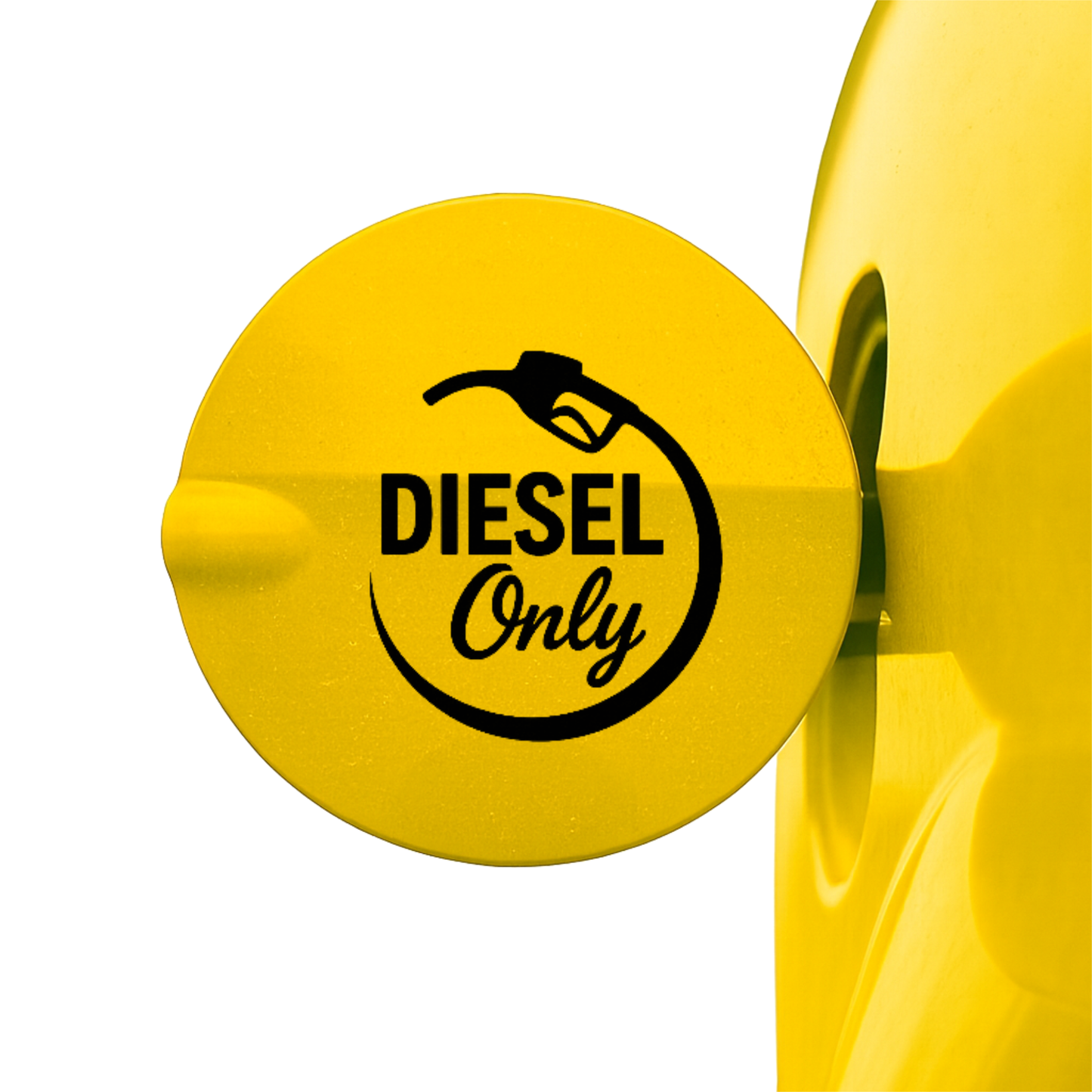 Smeeps Diesel Only Fuel Cap Sticker – 9.66 x 8.89 cm Black Vinyl Decal for Car & Bike | Fuel Type Indicator | Waterproof & UV-Resistant Sticker