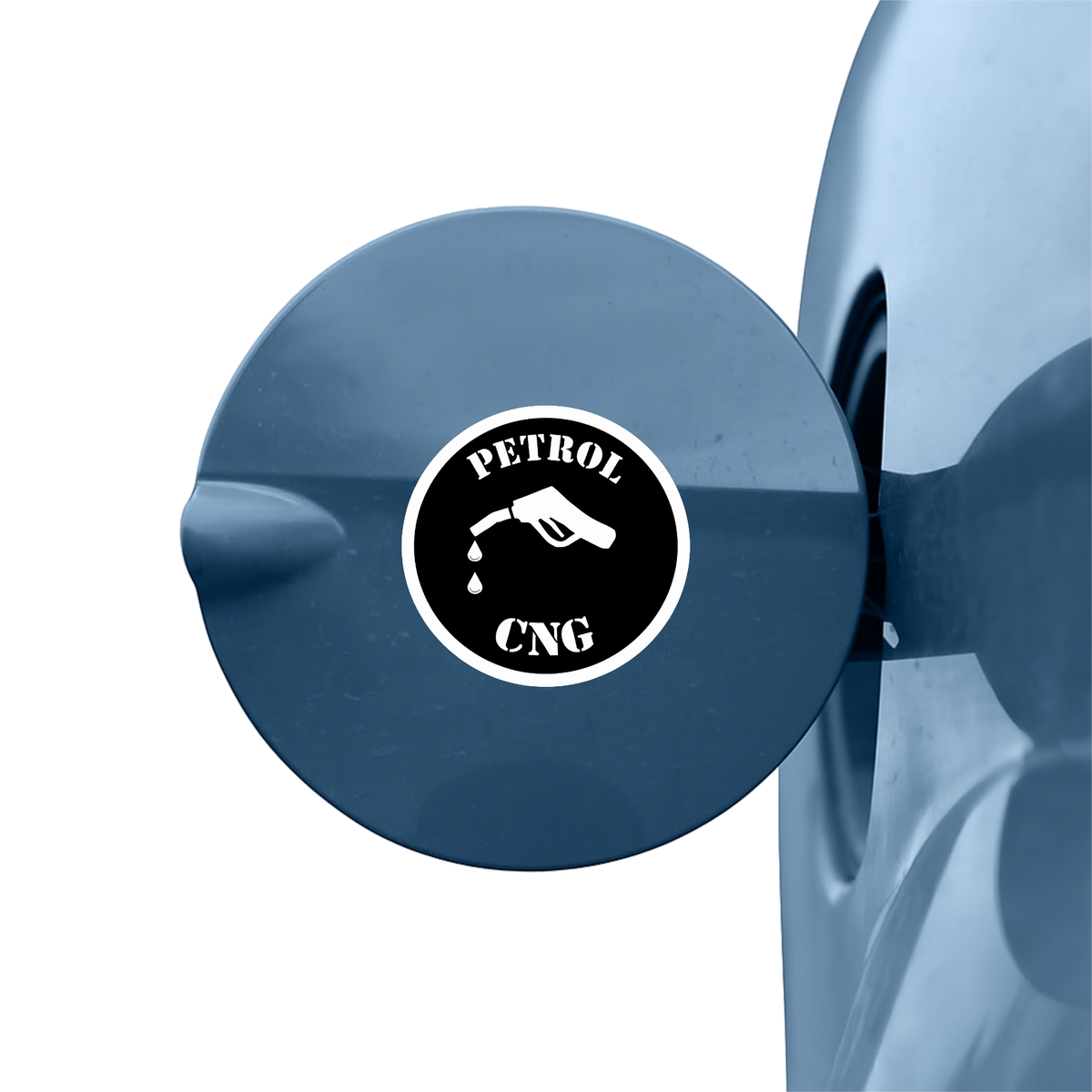 Smeeps Petrol CNG Fuel Type Sticker – 10.16 × 10.16 cm (4 × 4 Inch) Waterproof Vinyl Fuel Lid Decal for Car, Bike & Vehicle | Fuel Indicator Sticker | Pack of 1