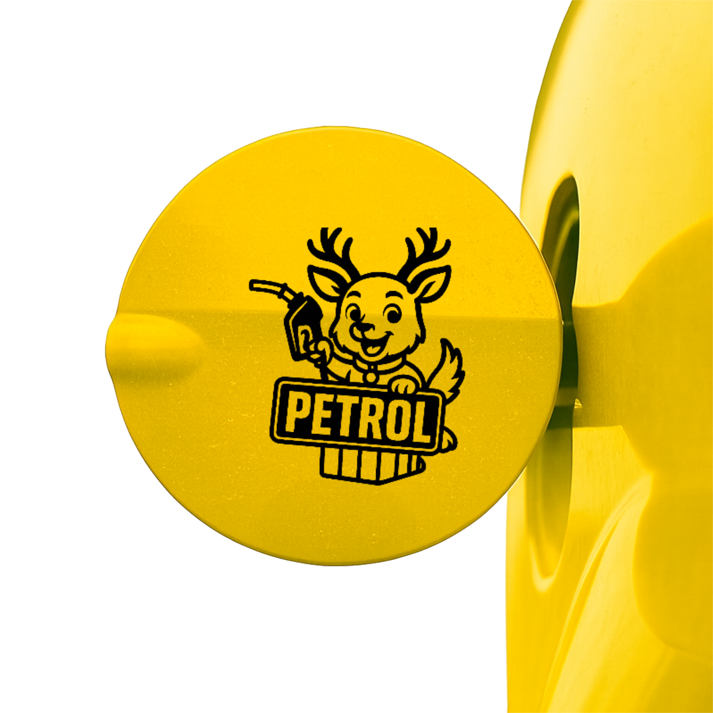Smeeps Petrol Sticker – 10.16 x 8.39 cm Cute Deer Fuel Indicator Vinyl Decal for Car & Bike | Waterproof & UV-Resistant Petrol Label Sticker