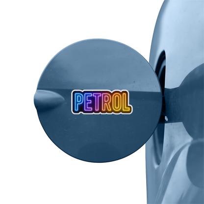 Smeeps “PETROL” Neon Sticker – 12.7 x 5.08 cm Waterproof Fuel Cap Label | Car & Bike Petrol Tank Indicator Decal | UV Resistant Neon Glow Vinyl