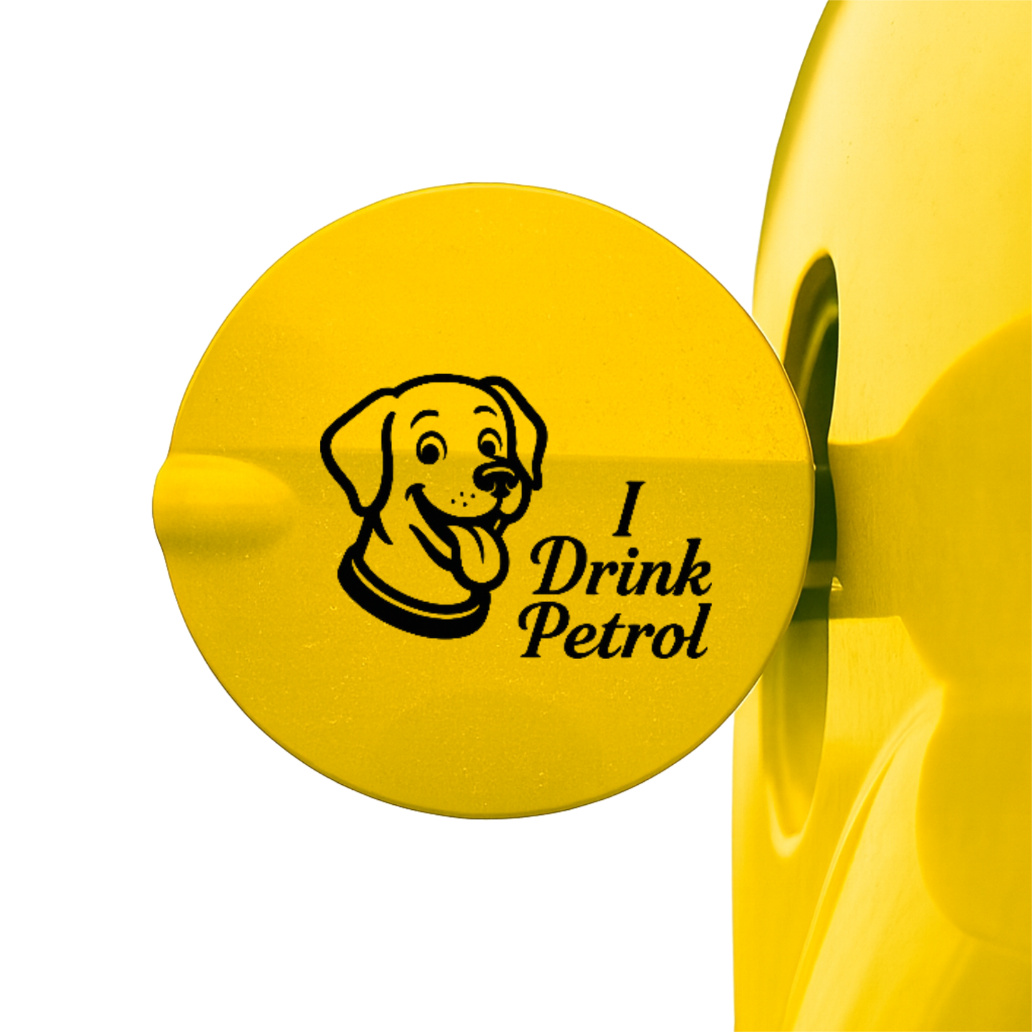 Smeeps I Drink Petrol Dog Sticker – 10.16 x 7.62 cm Fuel Lid Decal | Cute Pet Design | Waterproof & UV-Resistant Vinyl for Cars & Bikes