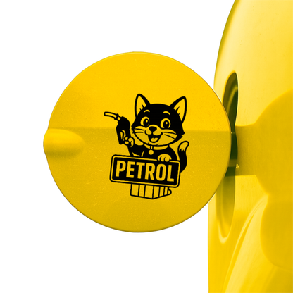 Smeeps Petrol Sticker – 10.16 x 8.13 cm Cute Cat Fuel Indicator Vinyl Decal for Car & Bike | Waterproof & UV-Resistant Petrol Label Sticker