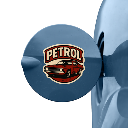 Smeeps Petrol Sticker – 10.16 x 10.42 cm Muscle Car Decal | Retro Vintage Car Design | Waterproof & UV-Resistant Vinyl for Bikes, Cars & Helmets