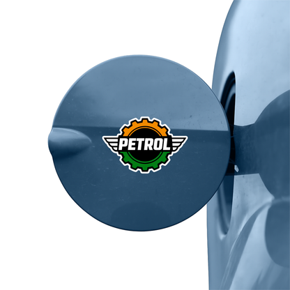 Smeeps Petrol Fuel Type Sticker – 10.16 × 6.61 cm (4 × 2.6 Inch) Waterproof Vinyl Car Fuel Lid Sticker | Petrol Gear Logo Tank Cap Decal | UV Resistant Washproof Automotive Fuel Indicator Sticker | Pack of 1