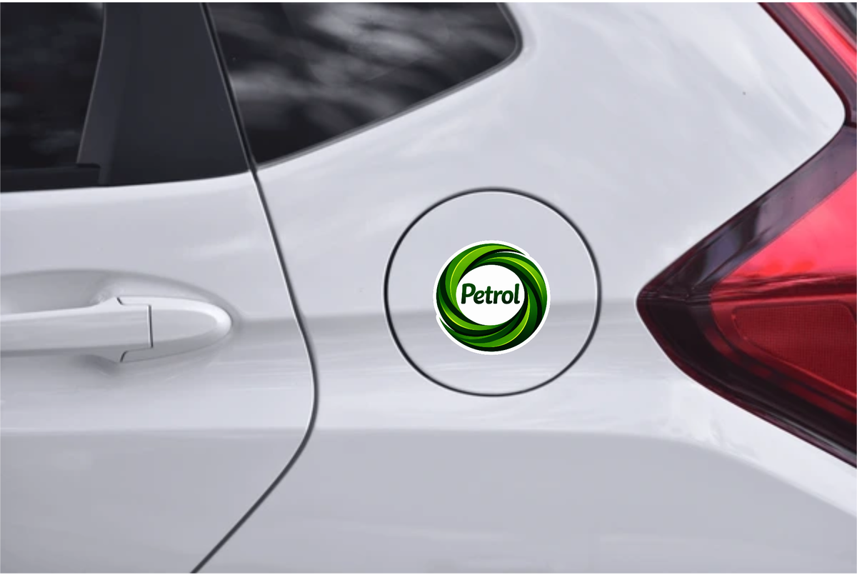 Smeeps Petrol Fuel Type Sticker – 10.67 × 10.16 cm (4.2 × 4 Inch) Waterproof Vinyl Car Fuel Lid Sticker | Petrol Tank Cap Decal | UV Resistant Washproof Automotive Fuel Indicator Sticker | Pack of 1