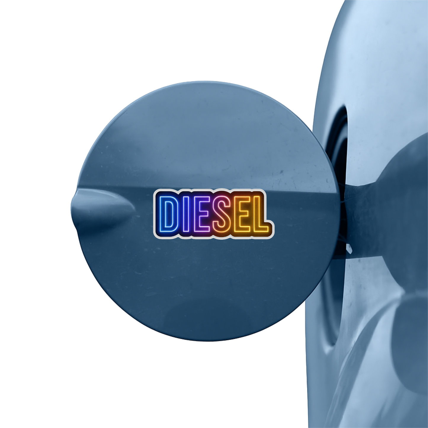 Smeeps DIESEL Fuel Cap Sticker – 12.7 x 5.34 cm Neon Glow Car Fuel Indicator Decal | Waterproof, UV-Resistant & Durable Vinyl for Vehicles