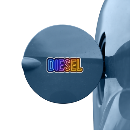 Smeeps DIESEL Fuel Cap Sticker – 12.7 x 5.34 cm Neon Glow Car Fuel Indicator Decal | Waterproof, UV-Resistant & Durable Vinyl for Vehicles