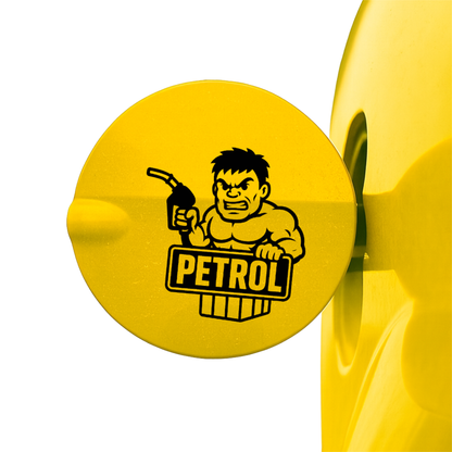 Smeeps Muscle Man Petrol Sticker – 10.16 x 9.15 cm Fuel Indicator Decal for Cars & Bikes | Waterproof & UV-Proof Vinyl