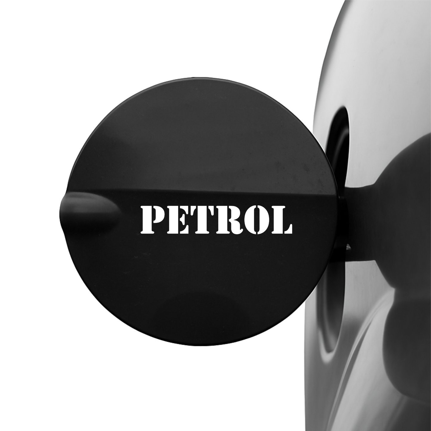 Smeeps PETROL Text Sticker – 10 x 2 cm Fuel Cap Vinyl Decal | Bold Style Lettering | Waterproof & UV-Resistant Design