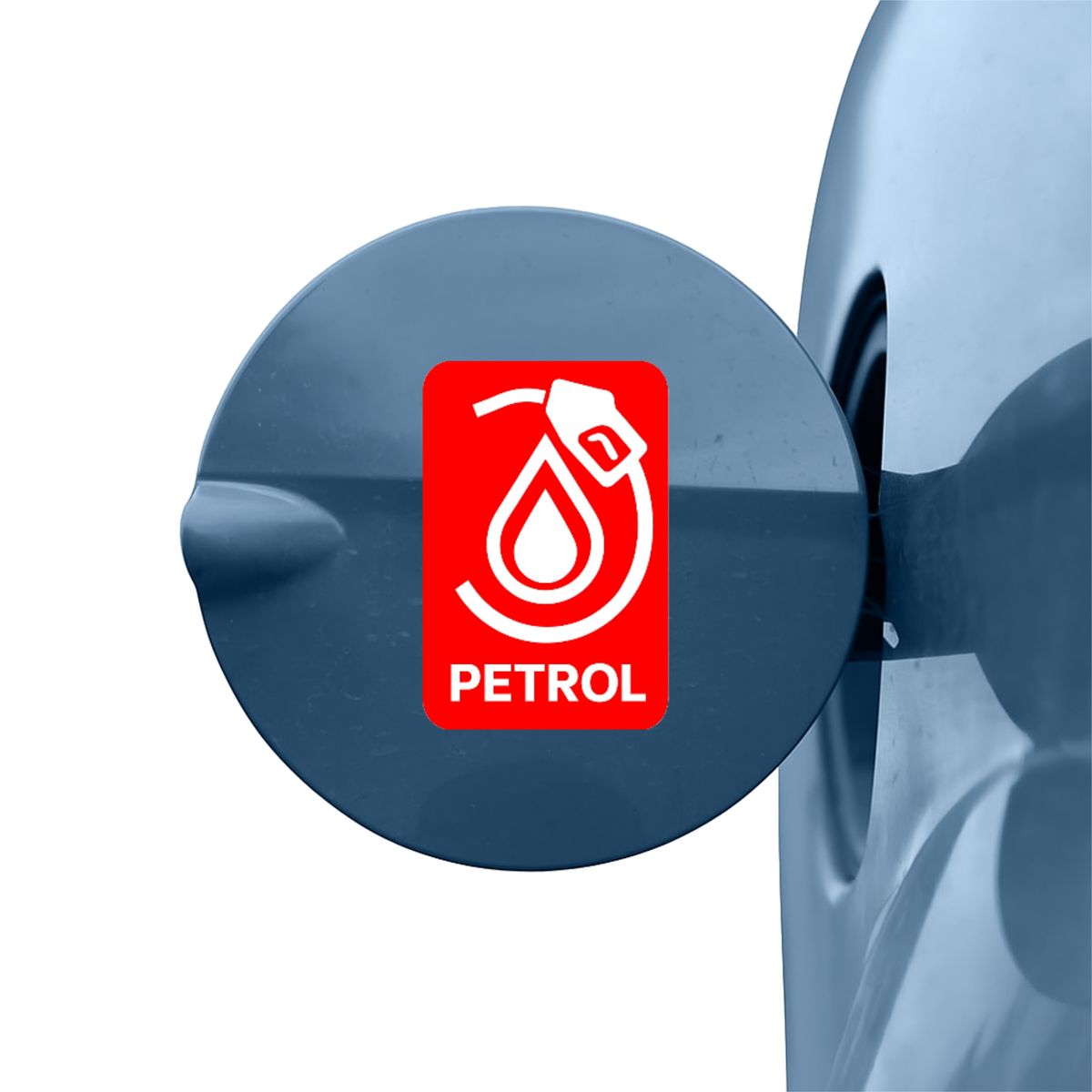 Smeeps Petrol Symbol Sticker – 9 x 7.62 cm Fuel Type Identification Decal | High-Visibility Red Design | Waterproof & Durable Vinyl