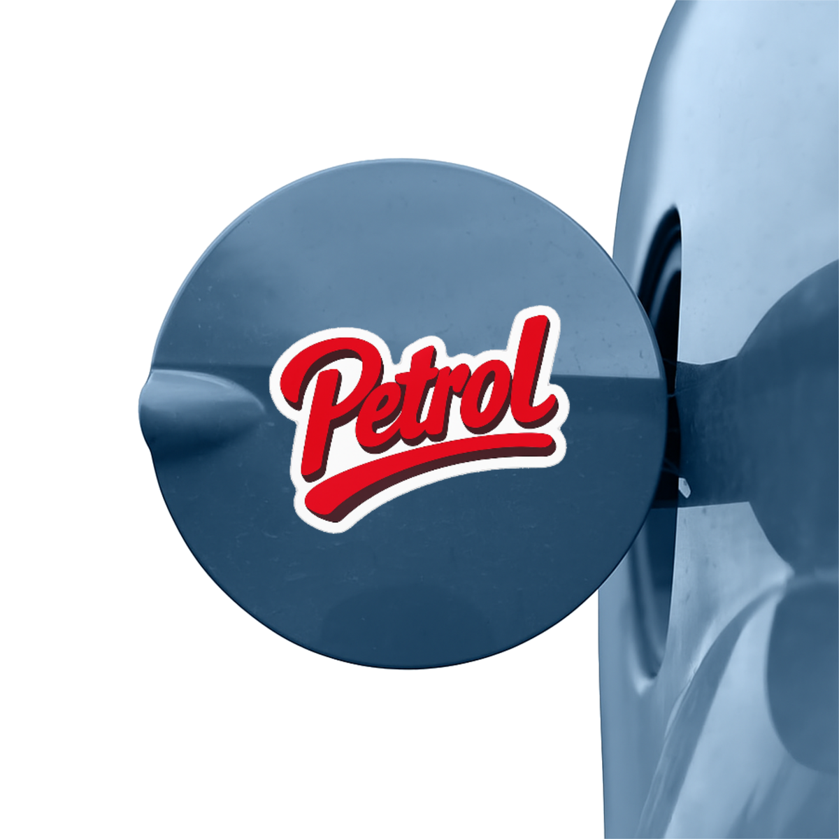 Smeeps Petrol Sticker – 7.7 x 7.7 cm Car & Bike Fuel Type Vinyl Decal | Bold Red Script Design | Waterproof & Durable