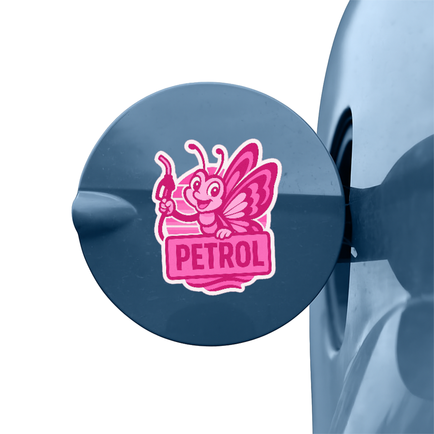Smeeps Petrol Butterfly Sticker – 10.16 x 9.2 cm Cute Pink Fuel Indicator Car & Bike Vinyl Decal | Waterproof & Durable Design