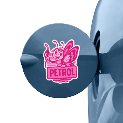 Smeeps Petrol Butterfly Sticker – 10.16 x 9.2 cm Cute Pink Fuel Indicator Car & Bike Vinyl Decal | Waterproof & Durable Design