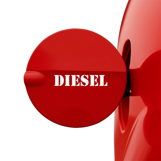 Smeeps DIESEL Text Sticker – 10 x 2 cm Bold White Vinyl Decal | Fuel Tank Label | Car, Bike & Scooter Sticker | Waterproof and UV-Resistant Design