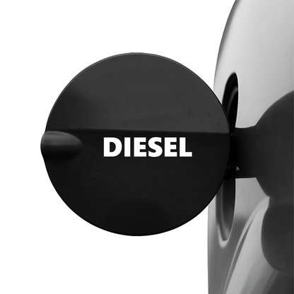 Smeeps DIESEL Text Sticker – 10 x 2 cm White Vinyl Decal | Fuel Cap Label | Bold Text Design | Waterproof & UV-Resistant Marking Sticker