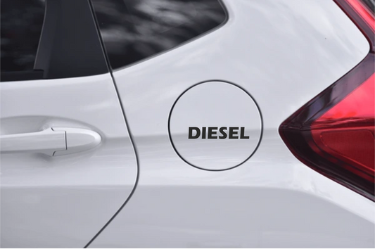 Smeeps DIESEL Text Sticker – 10 x 2 cm Bold Black Vinyl Decal | Fuel Cap Label | Clear Identification | Waterproof & UV-Resistant Design