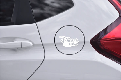 Smeeps Diesel Only Sticker – 9.4 x 9 cm Stylish Script Car & Bike Fuel Type Decal | Waterproof | Fun Diesel Identification Design