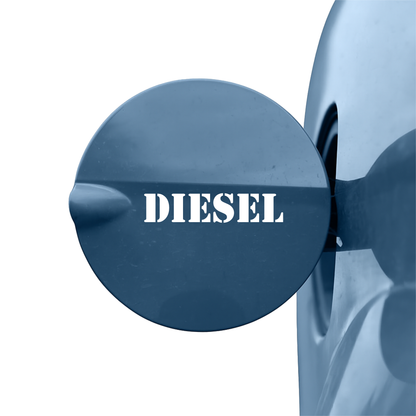 Smeeps DIESEL Text Sticker – 10 x 2 cm Bold White Vinyl Decal | Fuel Tank Label | Car, Bike & Scooter Sticker | Waterproof and UV-Resistant Design